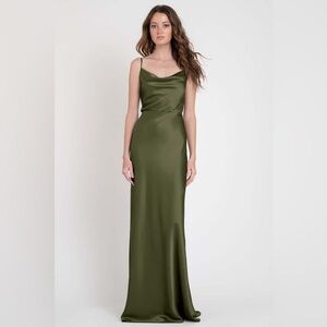 Jenny Yoo Sylvie Dress, Olive, size 8 (altered)